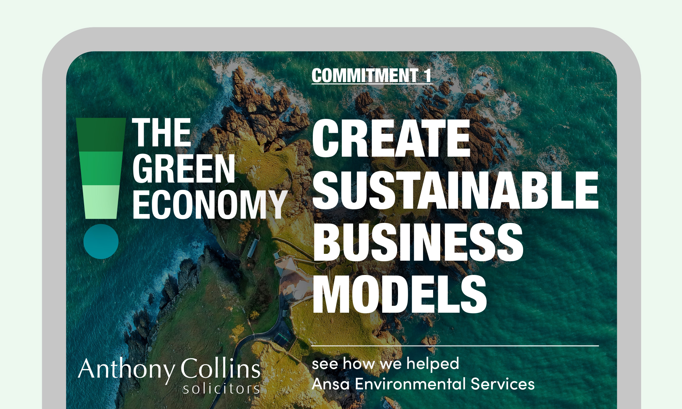 Anthony Collins Solicitors The Green Economy COP26 logo social media