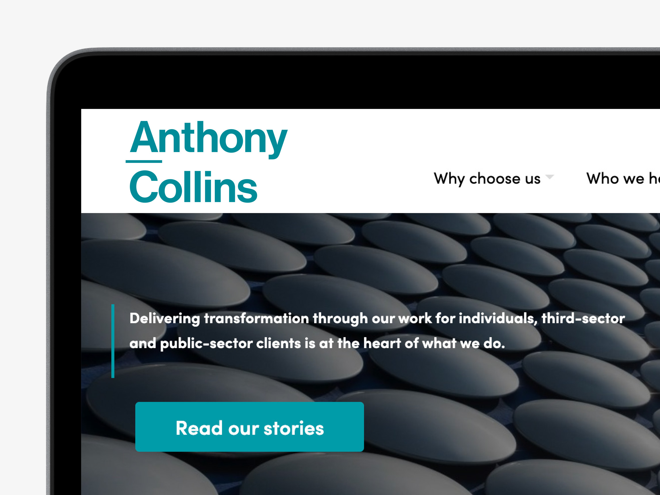 Anthony Collins Solicitors new logo website detail