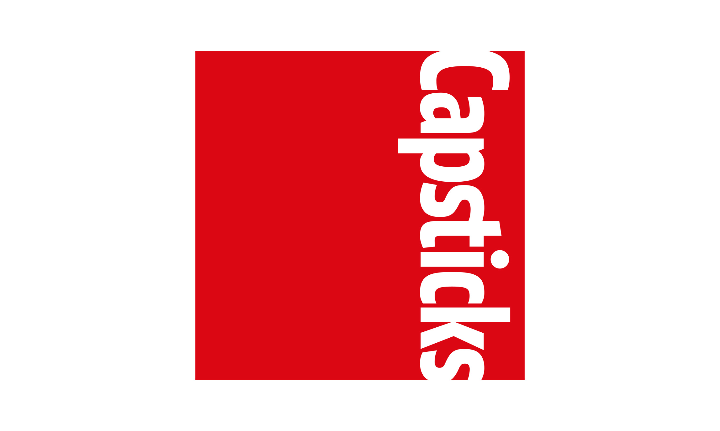 Capsticks logo in a red square