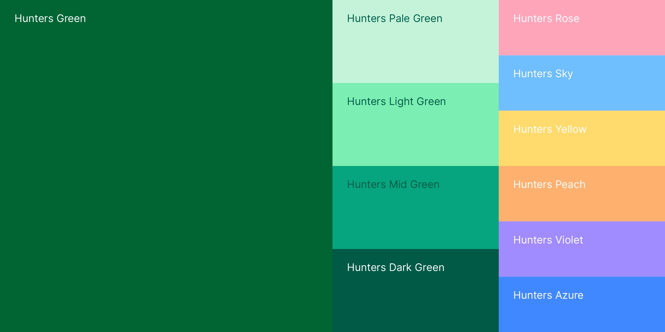 Hunters brand identity development colour guidelines